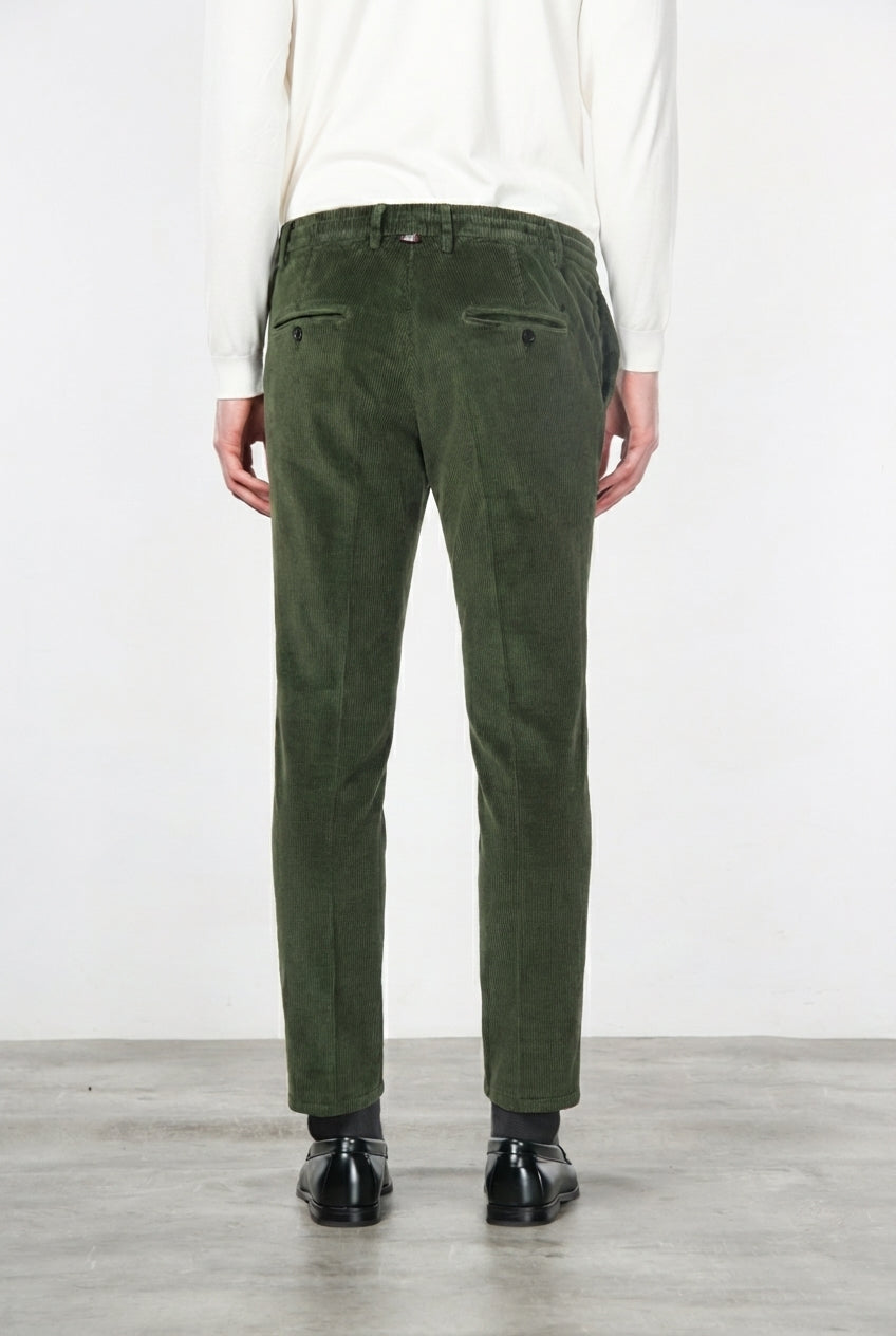 Milano Jogger pantalone chino uomo in velluto 500 righe extra slim fit