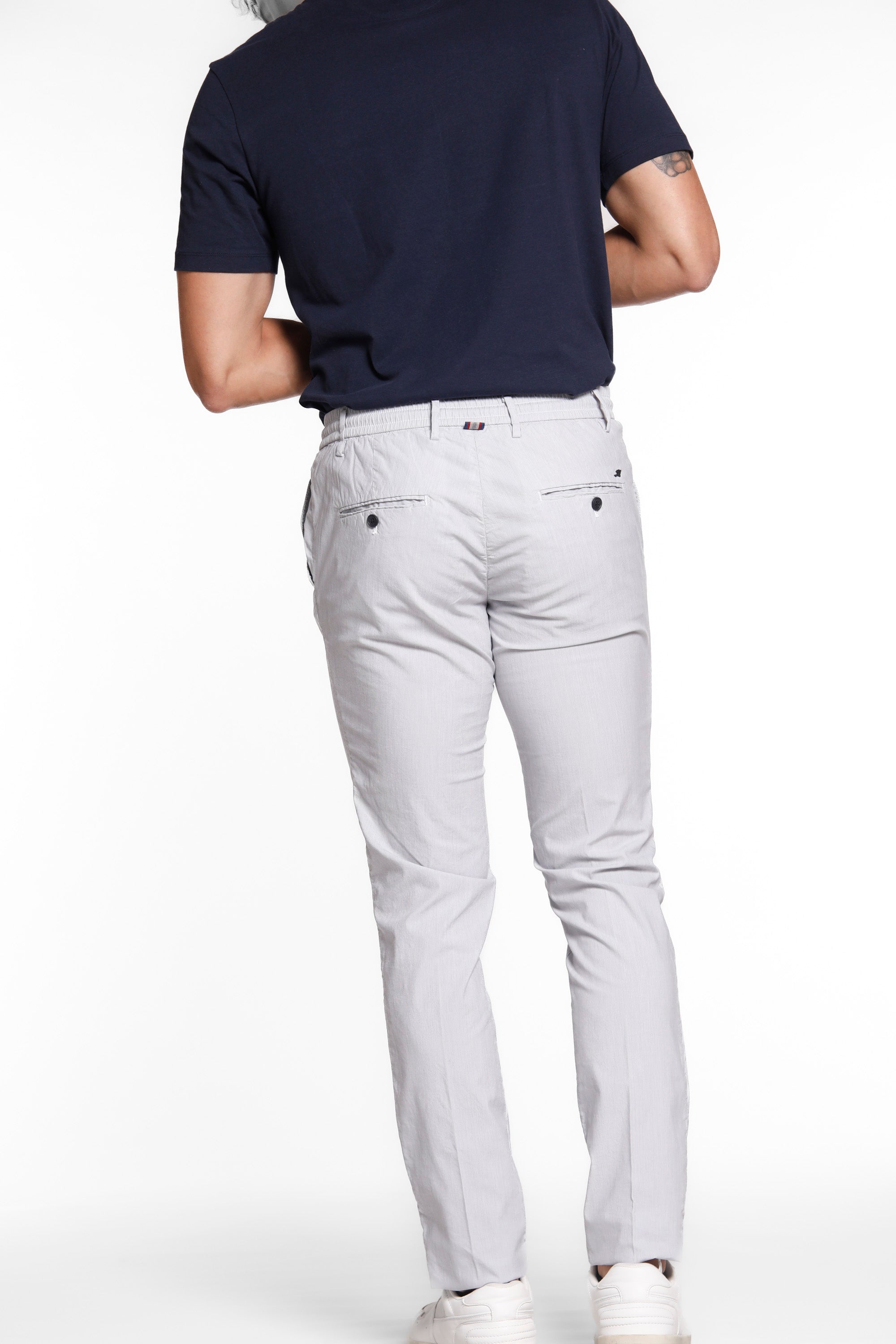 Milano Jogger man chino pants in tencel and cotton extra slim