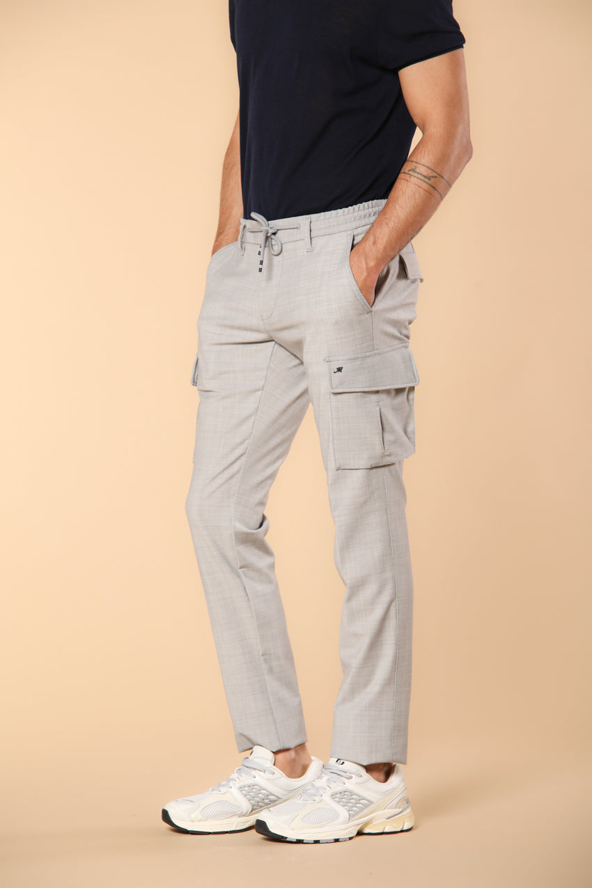 Chile Jogger men's cargo pants in travel wool extra slim fit