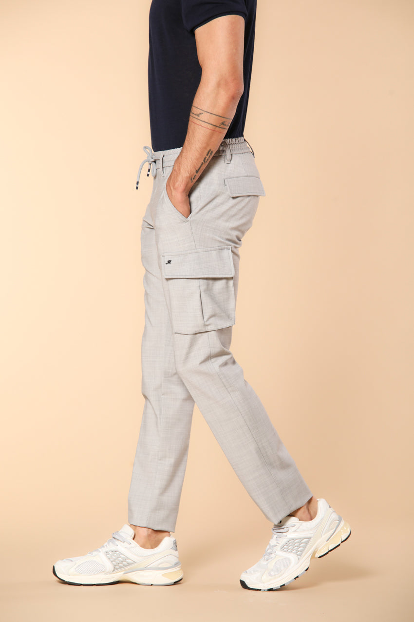 Chile Jogger men's cargo pants in travel wool extra slim fit