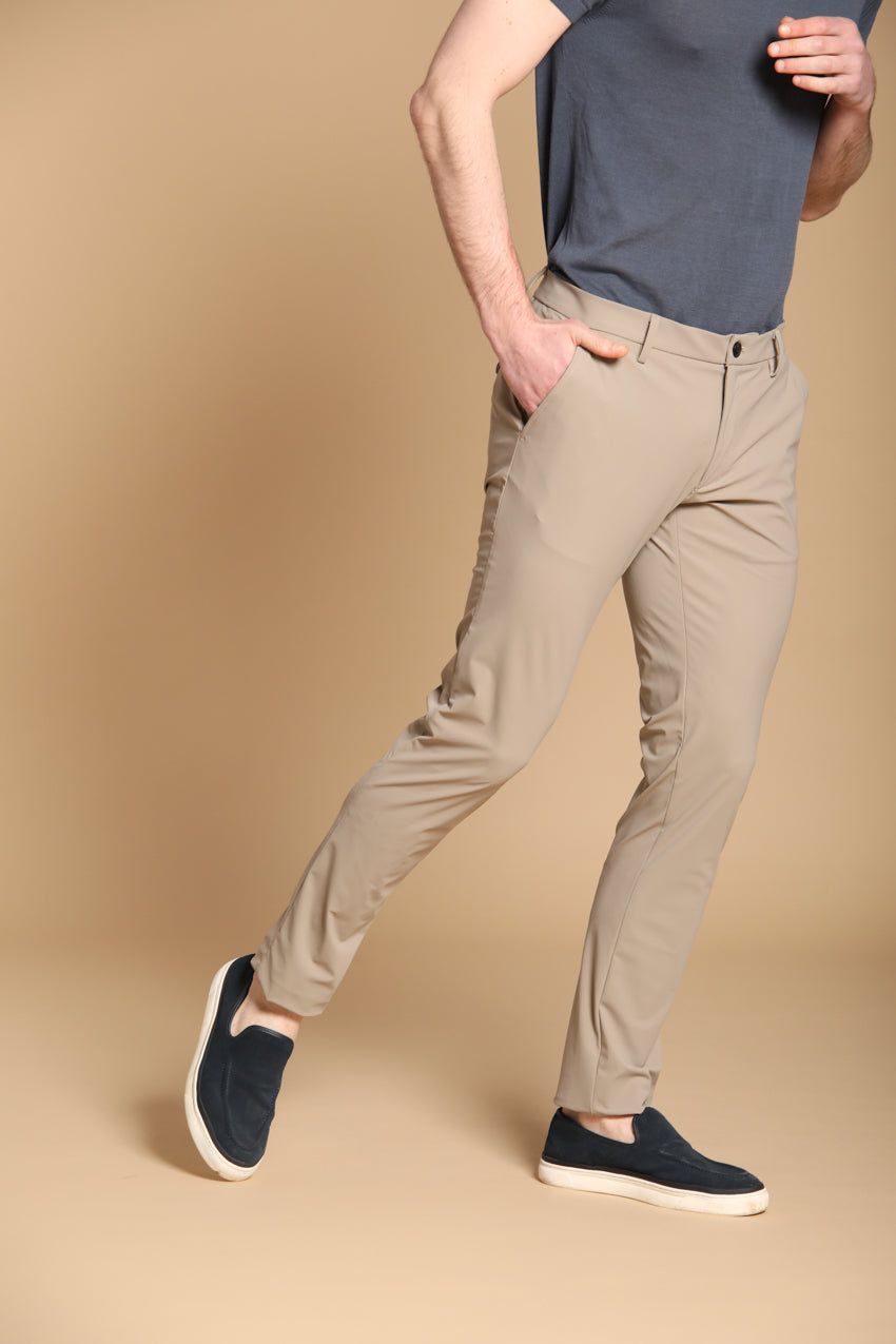 Milano Dynamic men's chino jogger pants in super technical jersey extra slim fit