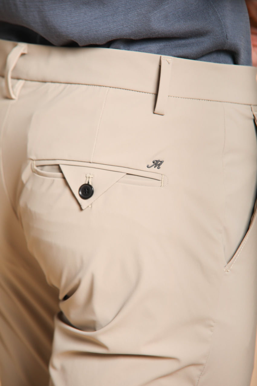 Milano Dynamic men's chino jogger pants in super technical jersey extra slim fit