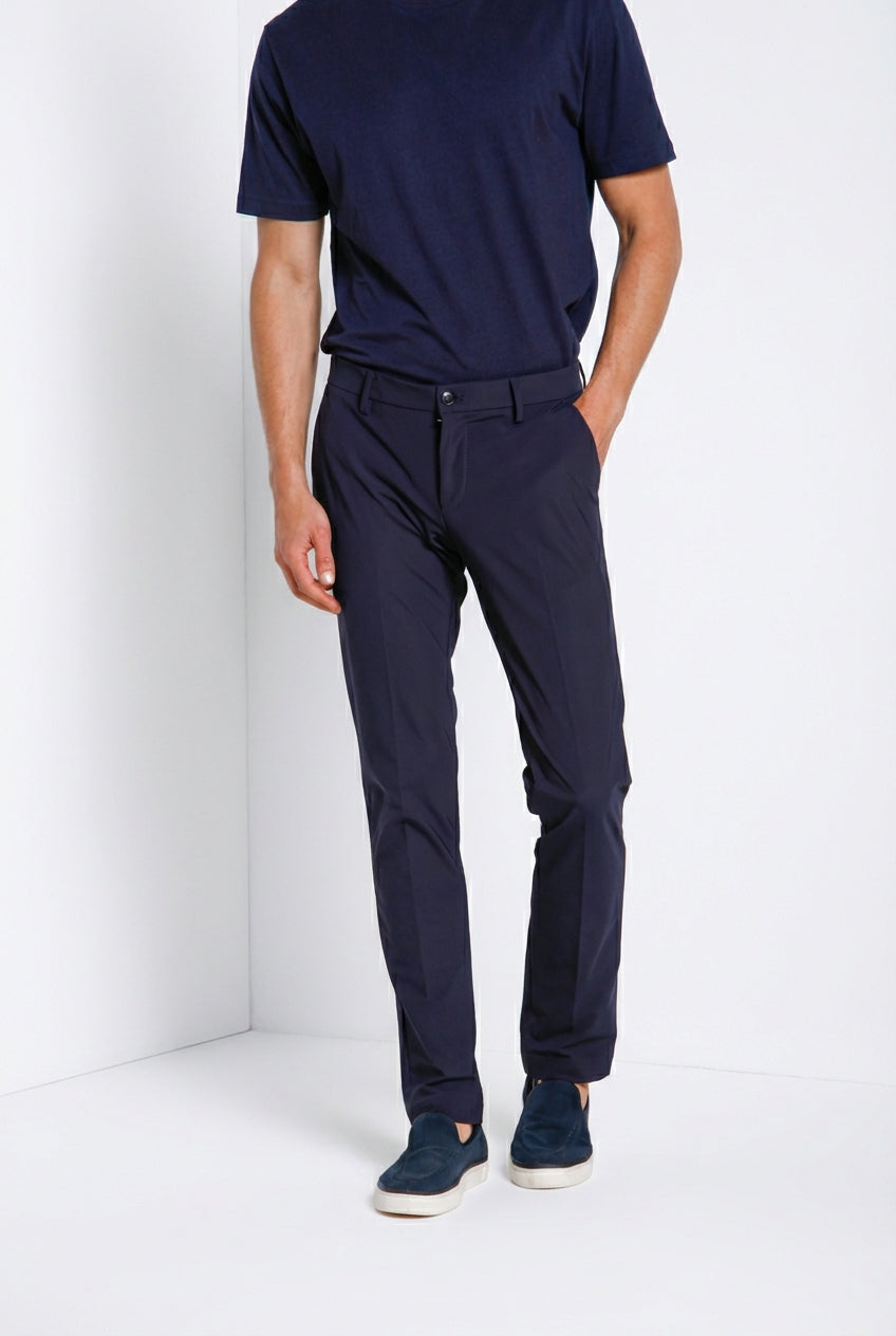 Milano Dynamic pantalone chino jogger uomo in jersey super tecnico extra slim fit