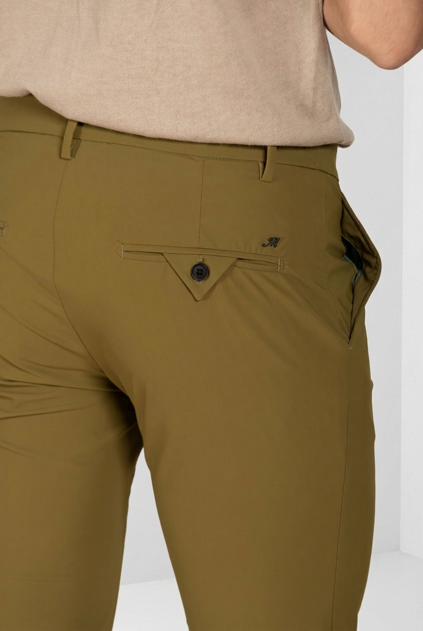 Milano Dynamic men's chino jogger pants in super technical jersey extra slim fit