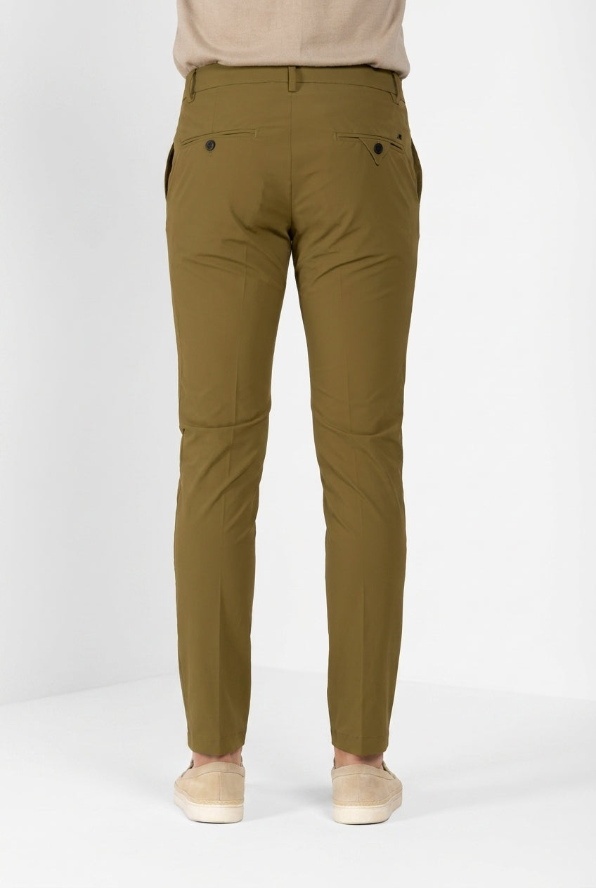 Milano Dynamic men's chino jogger pants in super technical jersey extra slim fit