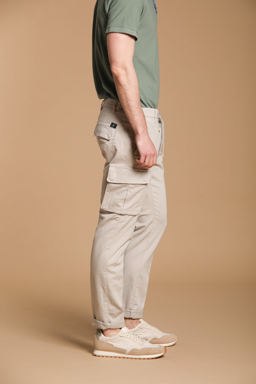 Chile Golf men's cargo jogger pants in stretch jersey carrot fit