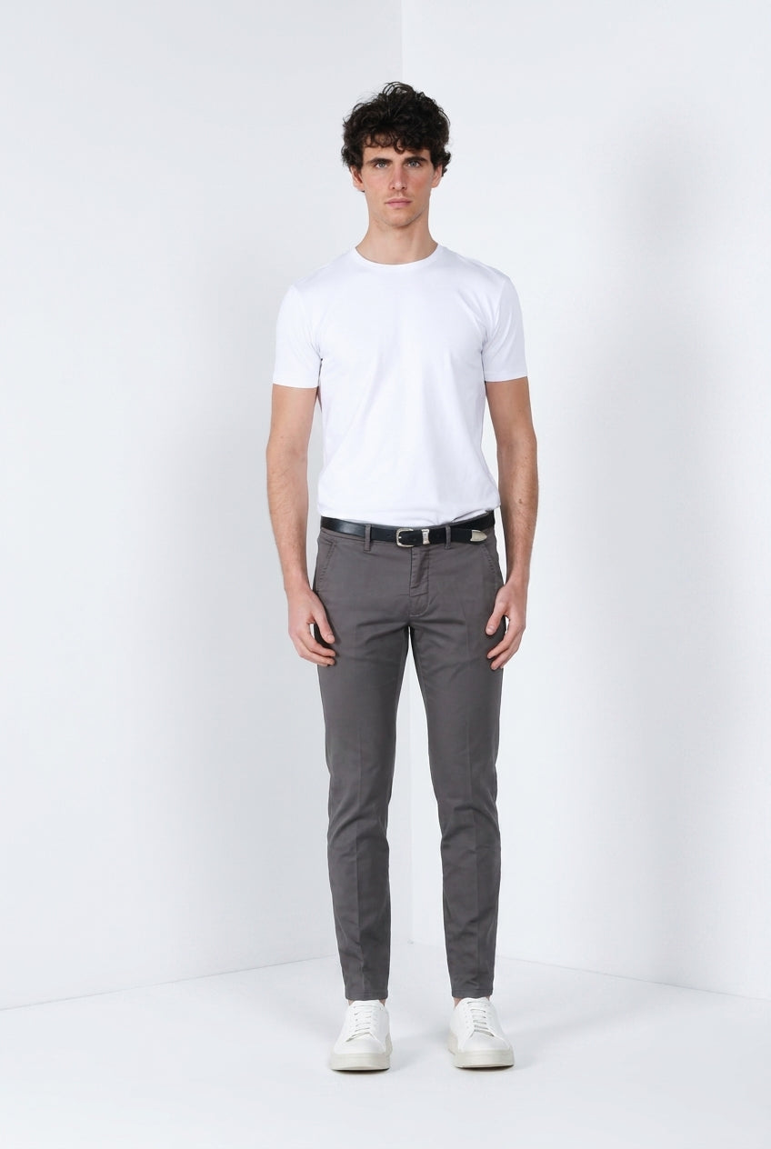 Torino Travel pantalone chino uomo in raso tecnico travel stretch slim fit