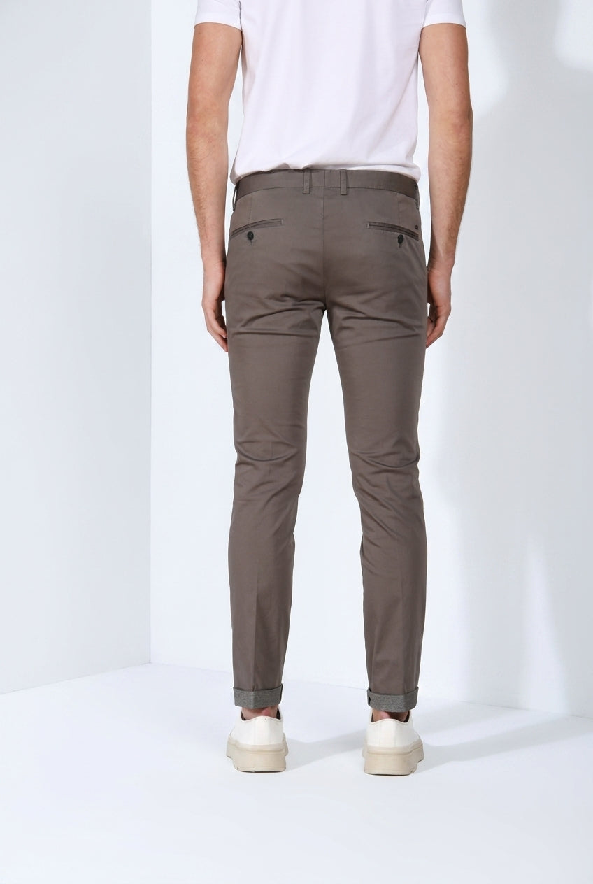 Torino Travel men's chino pants in technical travel stretch satin slim fit