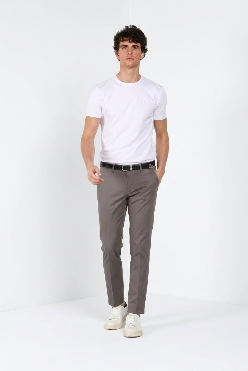 Torino Travel pantalone chino uomo in raso tecnico travel stretch slim fit