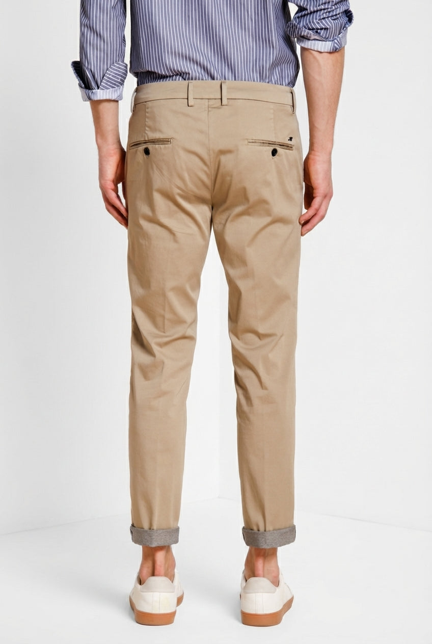 Torino Travel men's chino pants in technical travel stretch satin slim fit