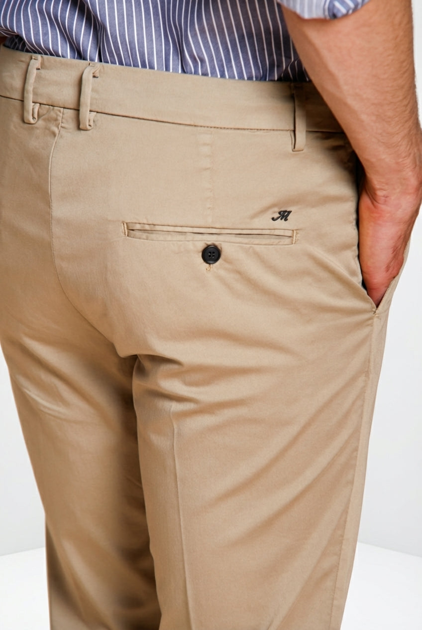 Torino Travel men's chino pants in technical travel stretch satin slim fit