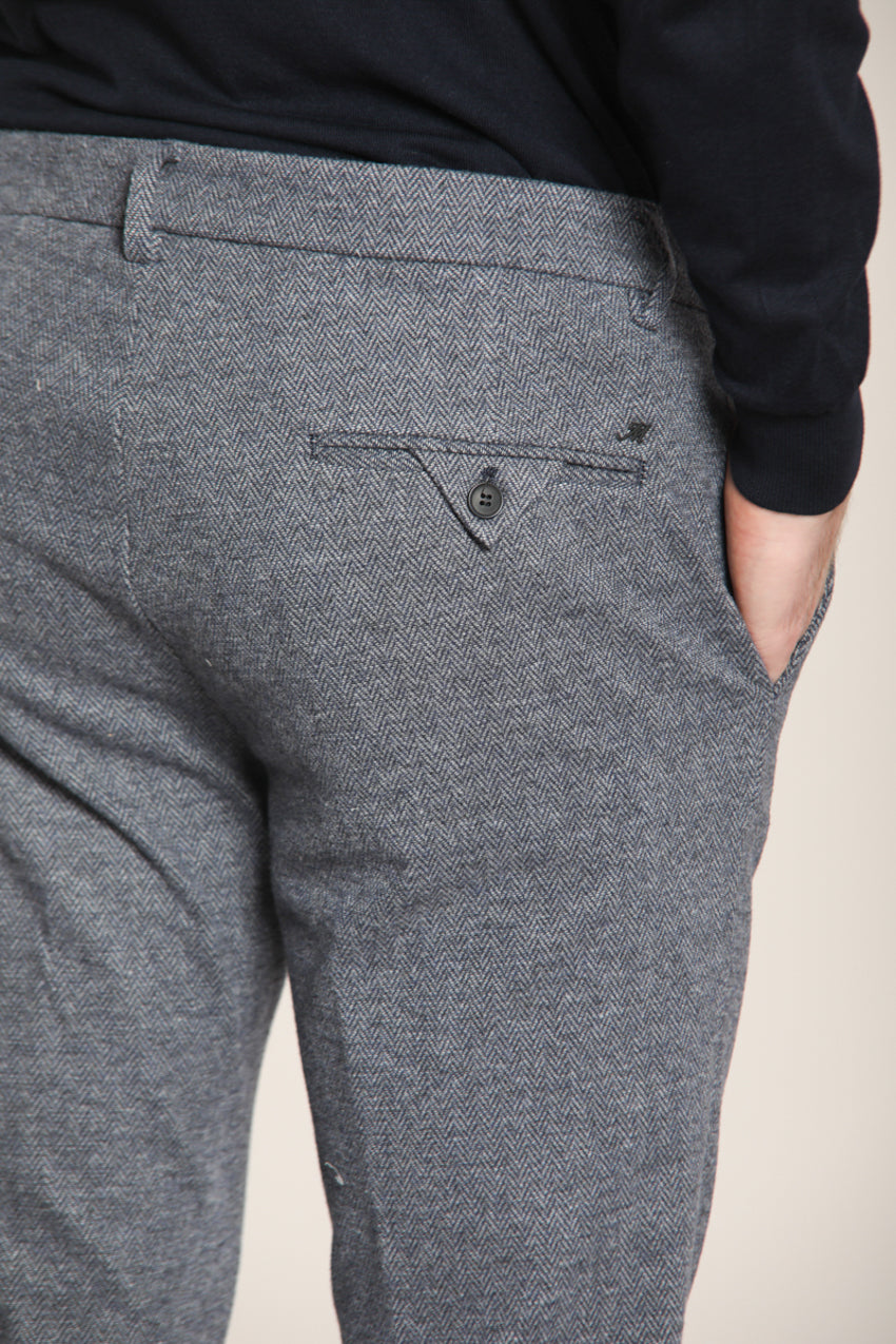 Foto 2 Torino Jog pantalone chino uomo in jersey con fantasia resca slim fit