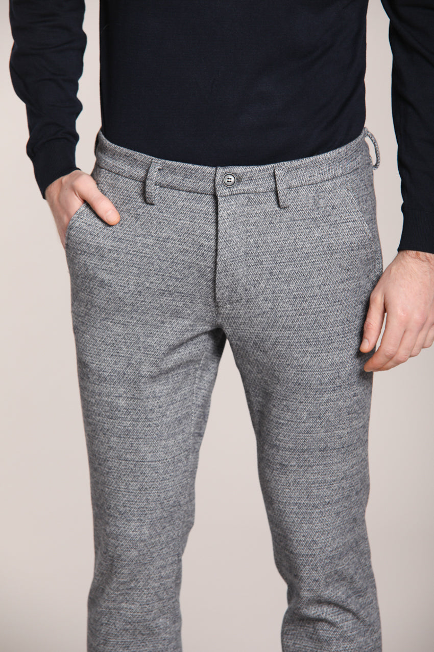 Foto 2 Torino Jog pantalone chino uomo in jersey con microdisegno slim fit