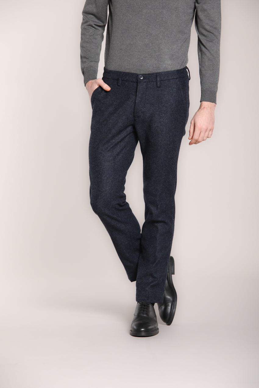 Testo 1 Torino Jog pantalone chino uomo in lana resca slim fit