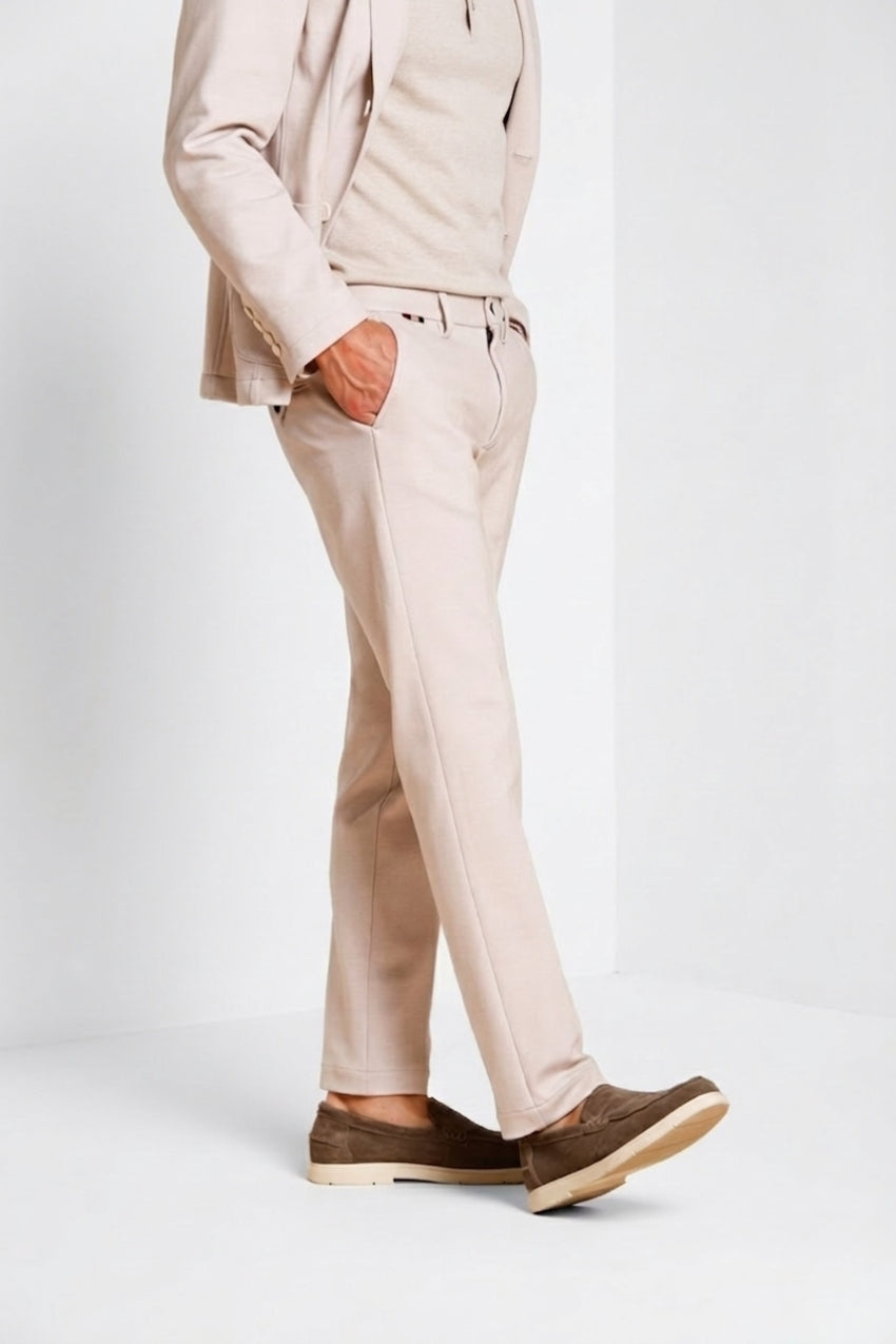 Torino Jog men's chino jogger pants in stretch piqué jersey slim fit