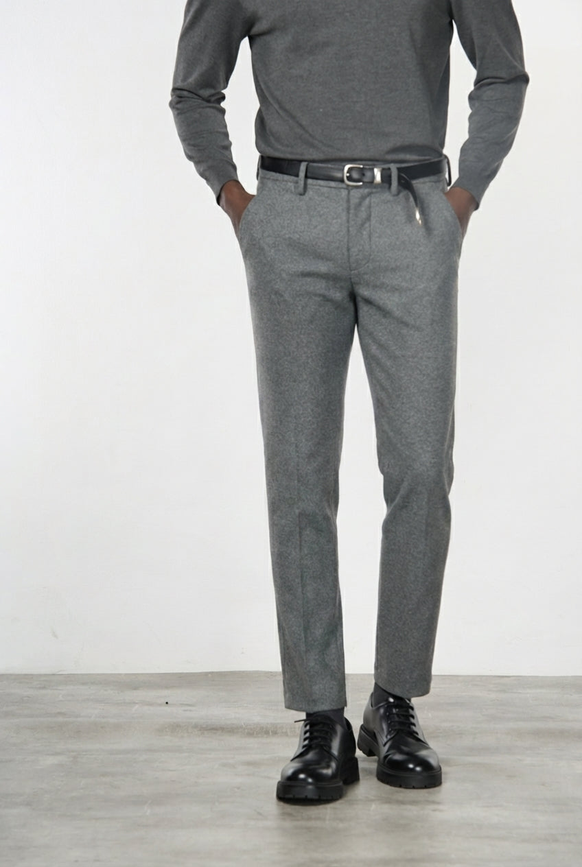 Torino Jog pantalone chino uomo in jersey flanella slim fit
