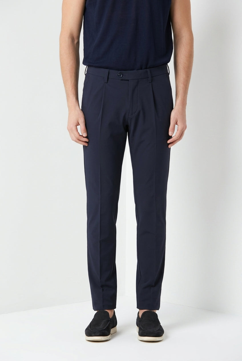 Torino 1 Pinces Dynamic pantalon chino jogger homme en jersey super technique slim fit