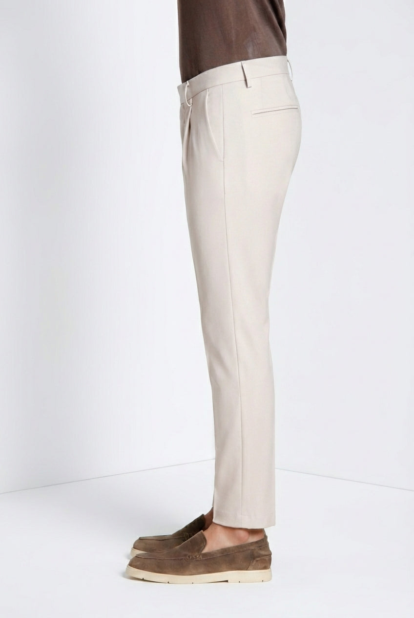 Torino 1 Pinces Dynamic pantalon chino jogger homme en jersey super technique slim fit