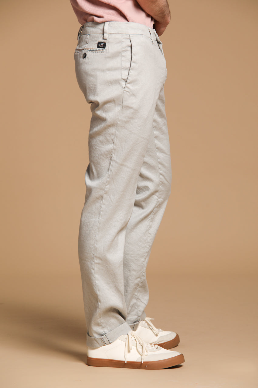 New York pantalon chino homme en lin et twill de coton regular fit