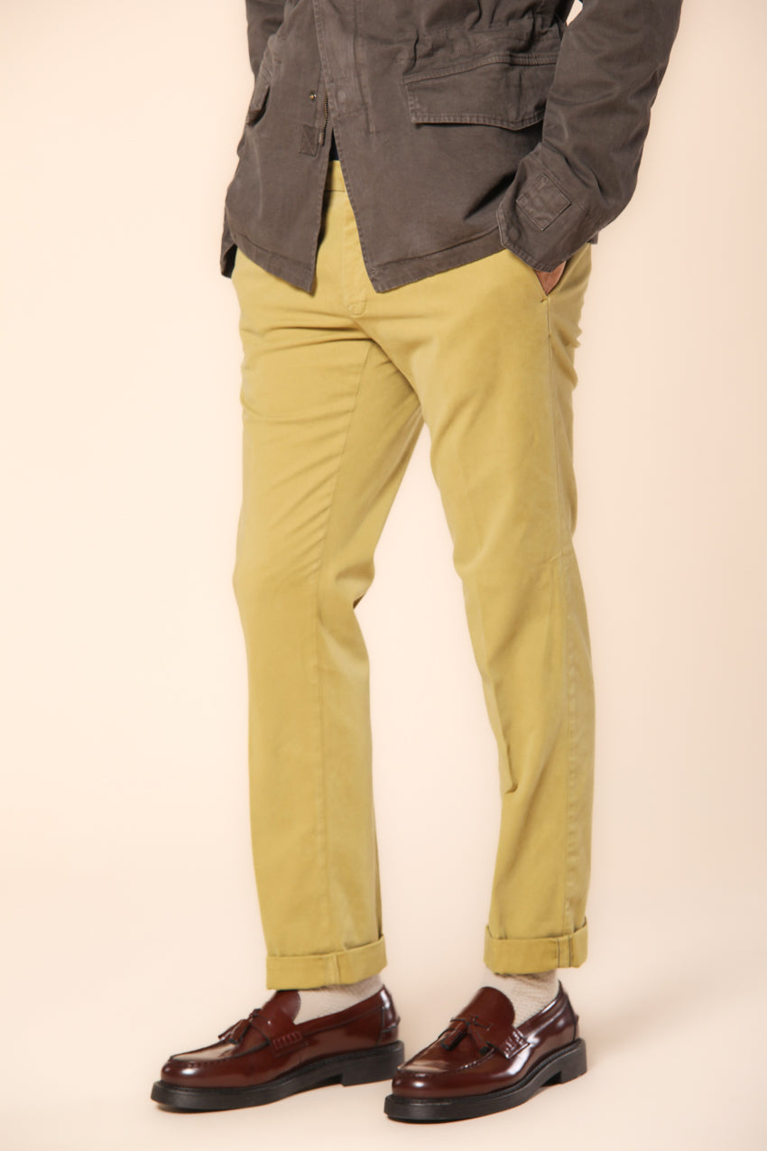 New York pantalone chino uomo in gabardina stretch regular fit ①