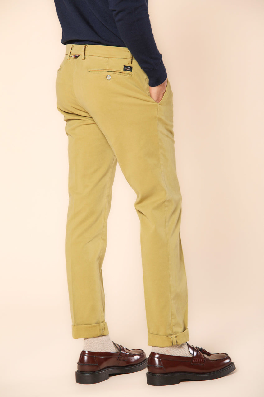 New York pantalone chino uomo in gabardina stretch regular fit ①