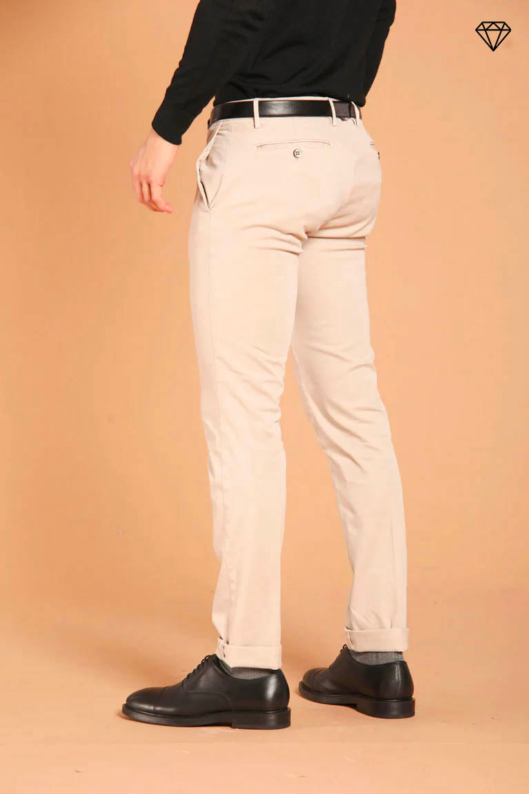 New York pantalone chino uomo in gabardina stretch regular fit ①