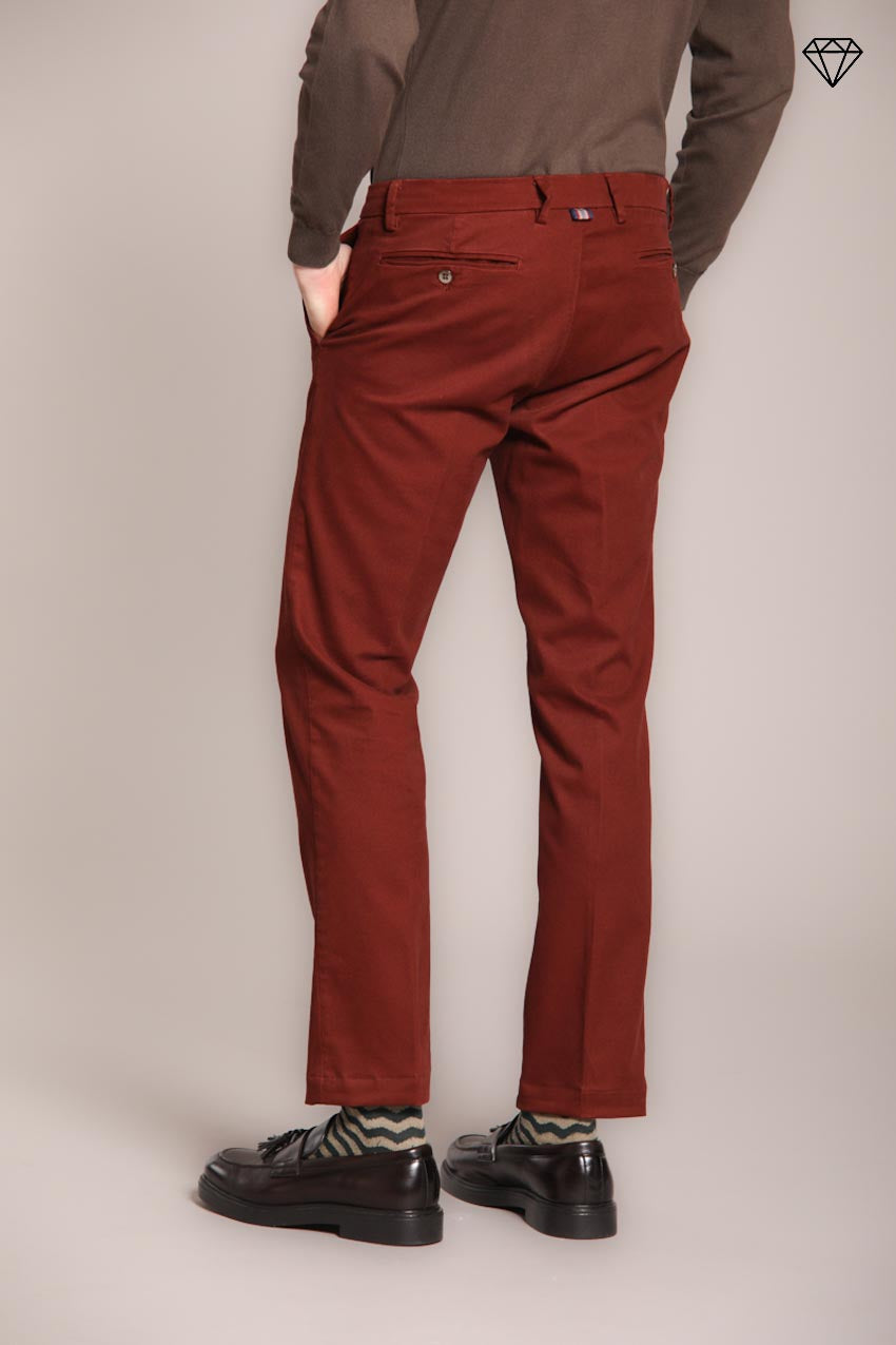 Foto 3 New York pantalone chino uomo in gabardina stretch regular fit ①