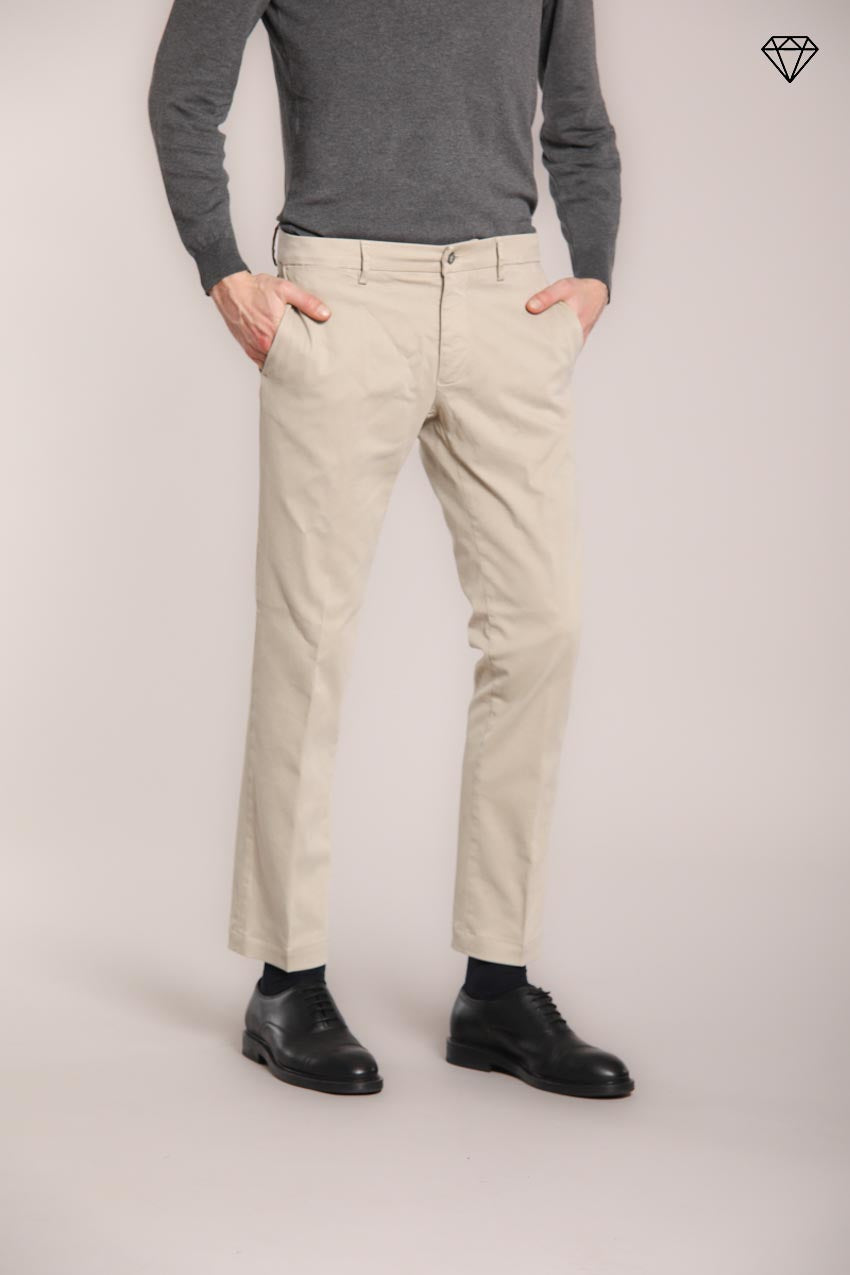 Foto 1 New York pantalone chino uomo in gabardina stretch regular fit ①