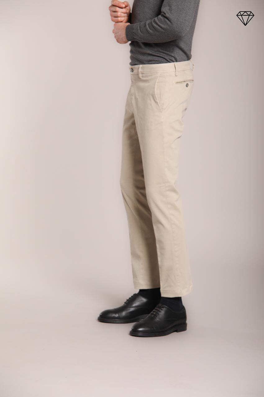 New York pantalone chino uomo in gabardina stretch regular fit ①