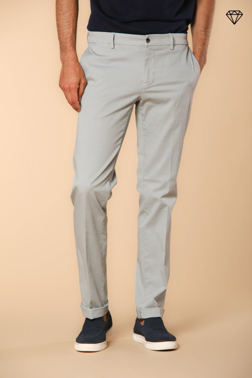 New York pantalon chino homme en satin stretch regular fit ①