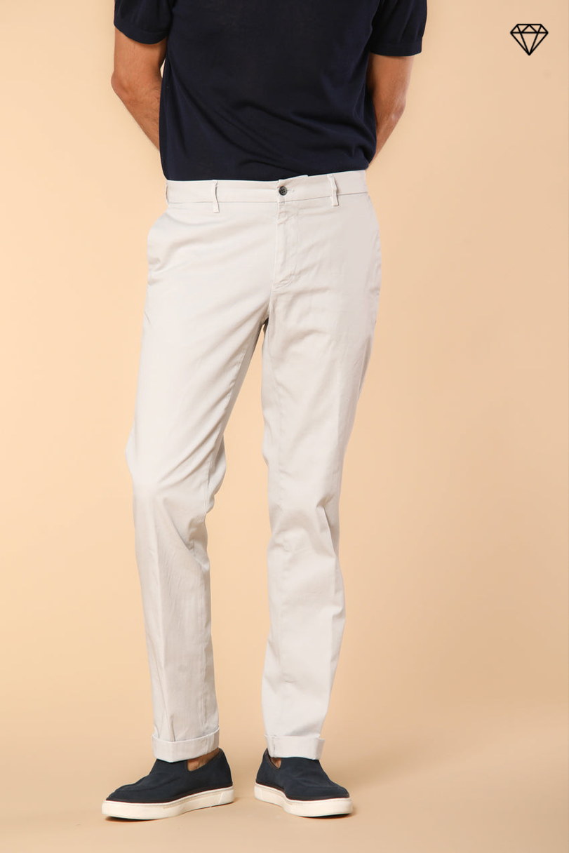 New York Pantalon chino homme en satin stretch regular fit ①