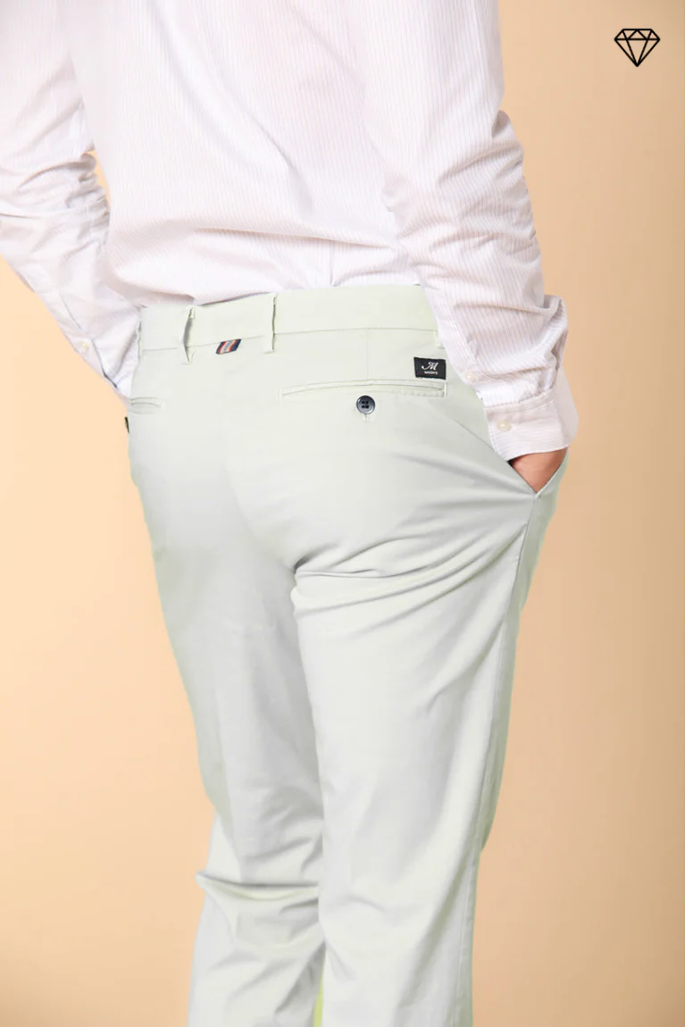 New York Pantalon chino homme  en satin stretch regular fit ①