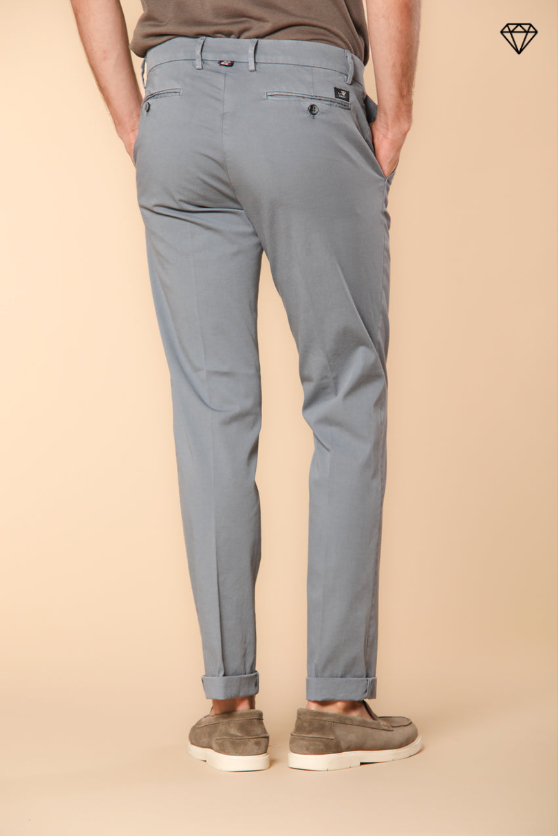 New York pantalon chino homme en satin stretch coupe Regular ①