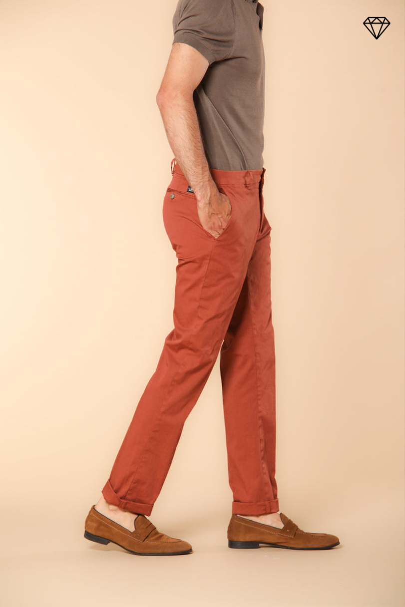 New York pantalon chino homme en satin stretch regular fit ①