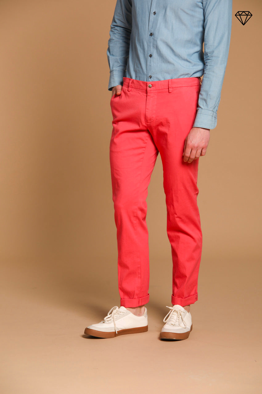 New York pantalon chino homme en satin stretch regular fit ①
