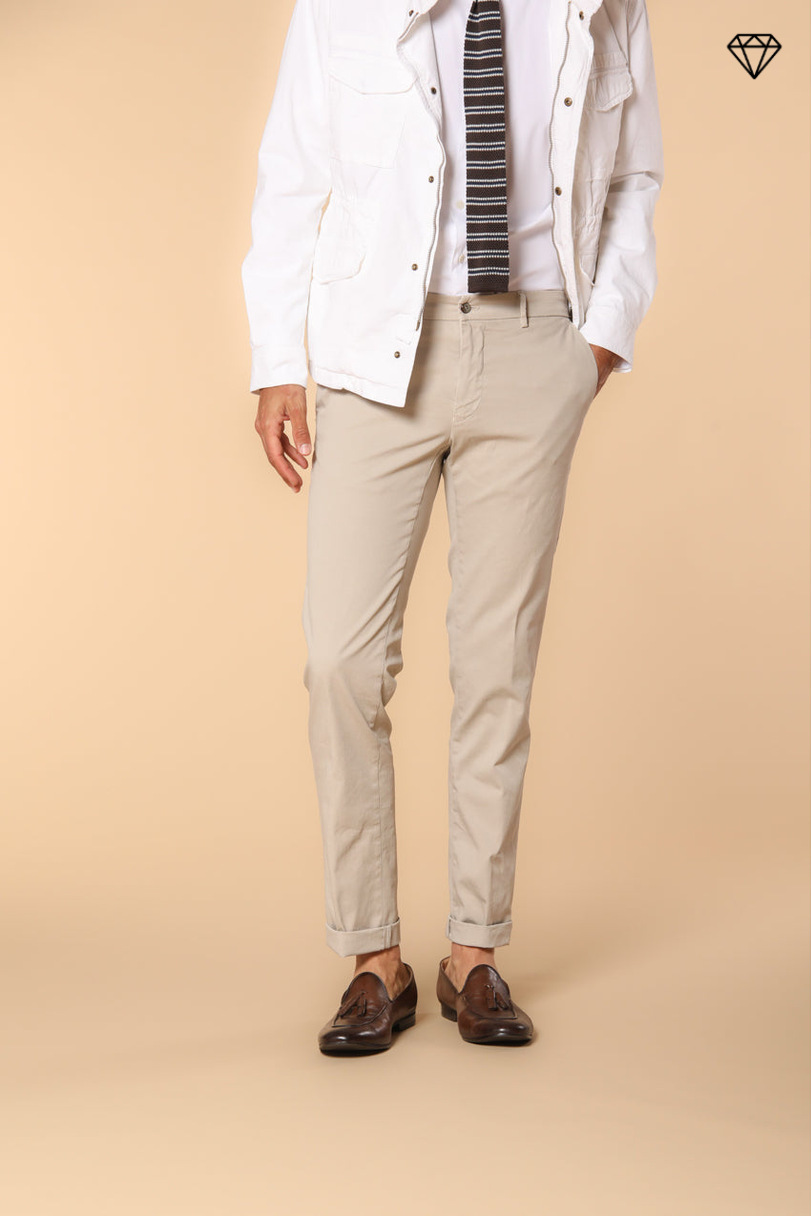 New York Pantalon chino homme  en satin stretch regular fit ①