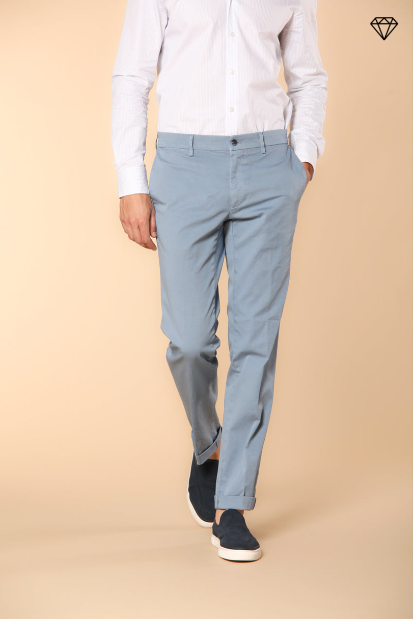 New York pantalon chino homme en satin stretch regular fit ①
