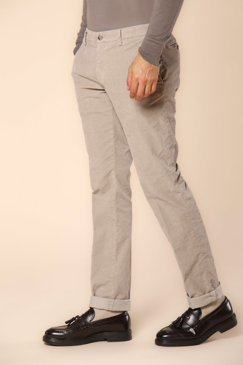 New York pantalone chino uomo in velluto 1000 righe regular fit