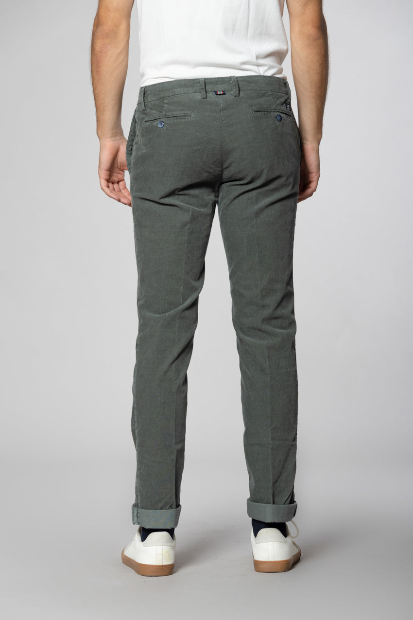 New York pantalone chino uomo in velluto 1000 righe regular fit