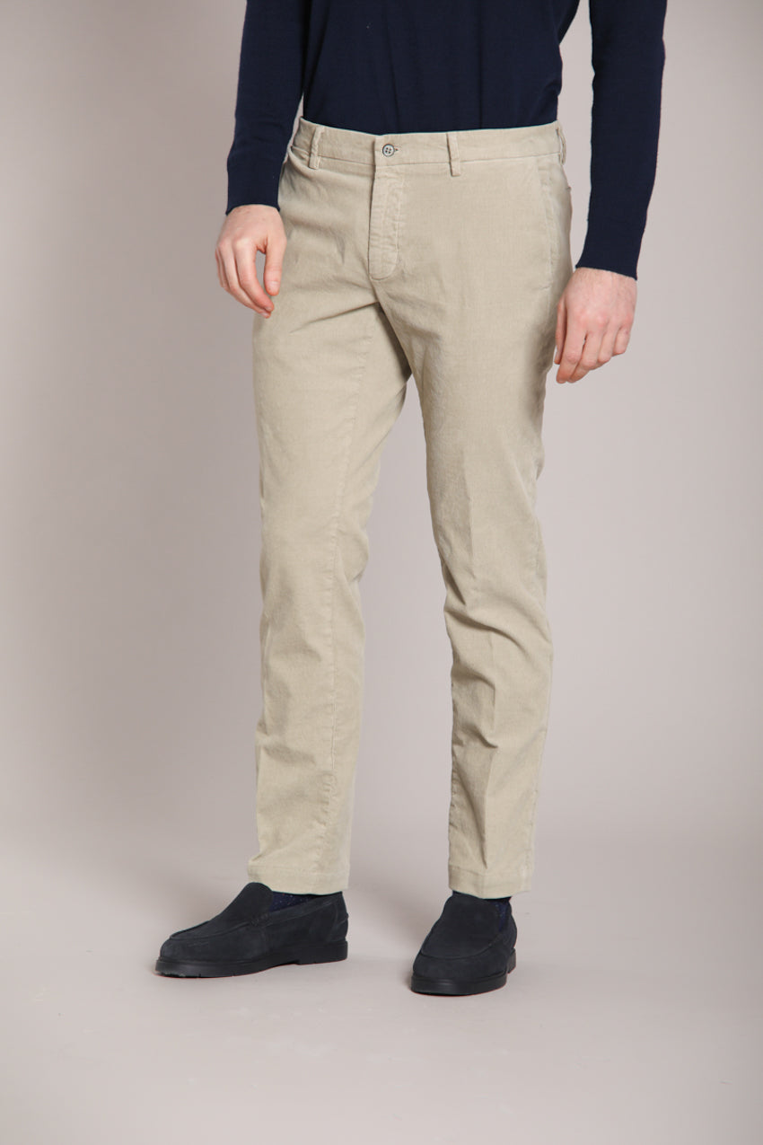 Foto 1 New York pantalone chino uomo in velluto 1000 righe regular fit