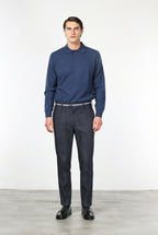 New York Winter pantalone chino uomo in denim stretch regular fit
