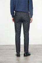 New York Winter pantalone chino uomo in denim stretch regular fit
