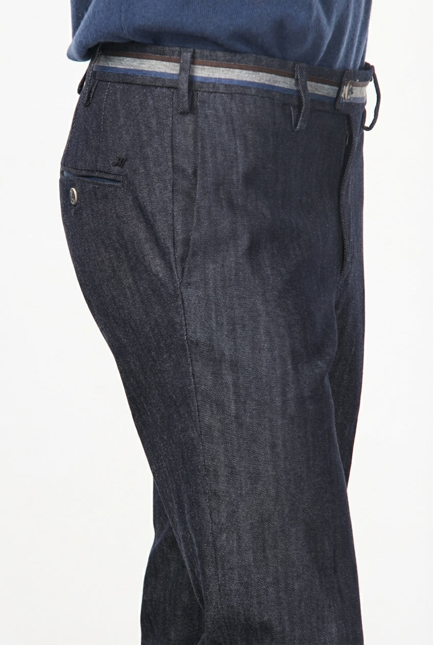 New York Winter pantalone chino uomo in denim stretch regular fit