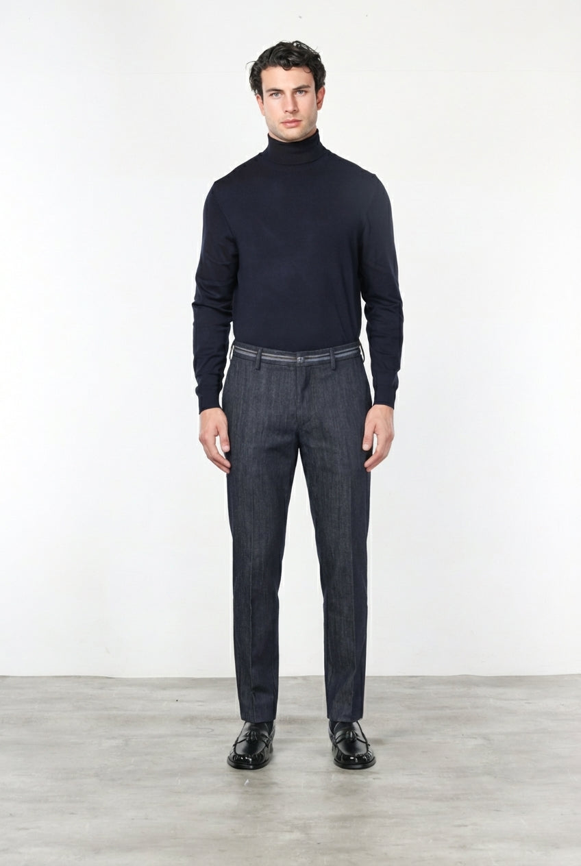 New York Elegance men’s chino pants in stretch denim, regular fit