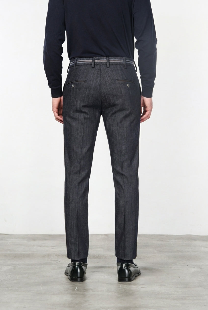 New York Elegance men’s chino pants in stretch denim, regular fit