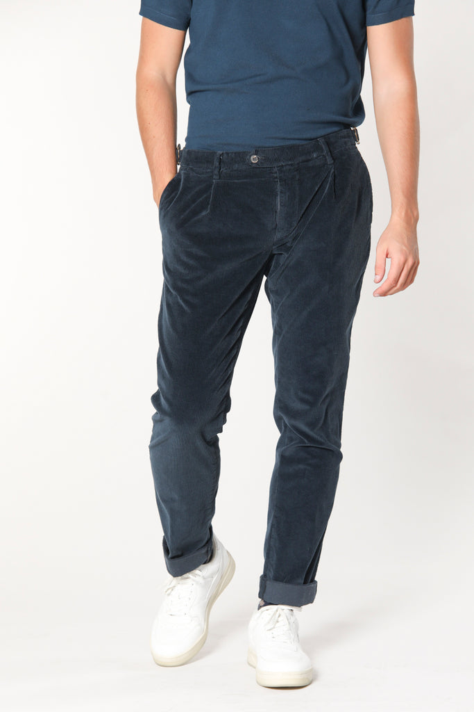 Genova Style man velvet 500-striped chino pants regular