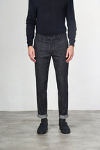 New York pantalone chino uomo in denim stretch regular fit