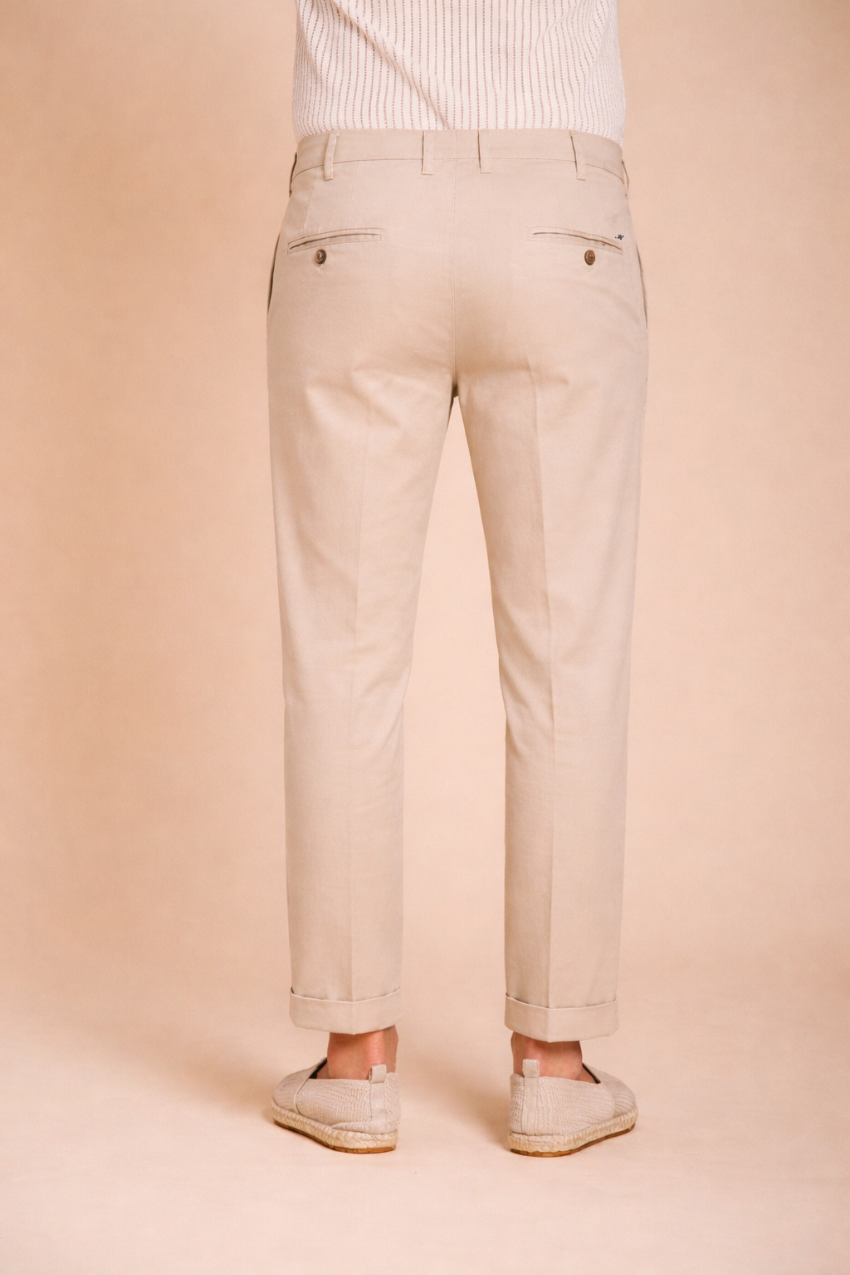 New York pantalon chino homme en gabardine stretch regular fit ①