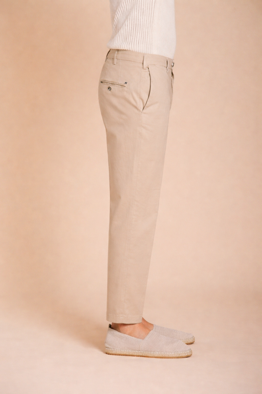 New York pantalon chino homme en gabardine stretch regular fit ①