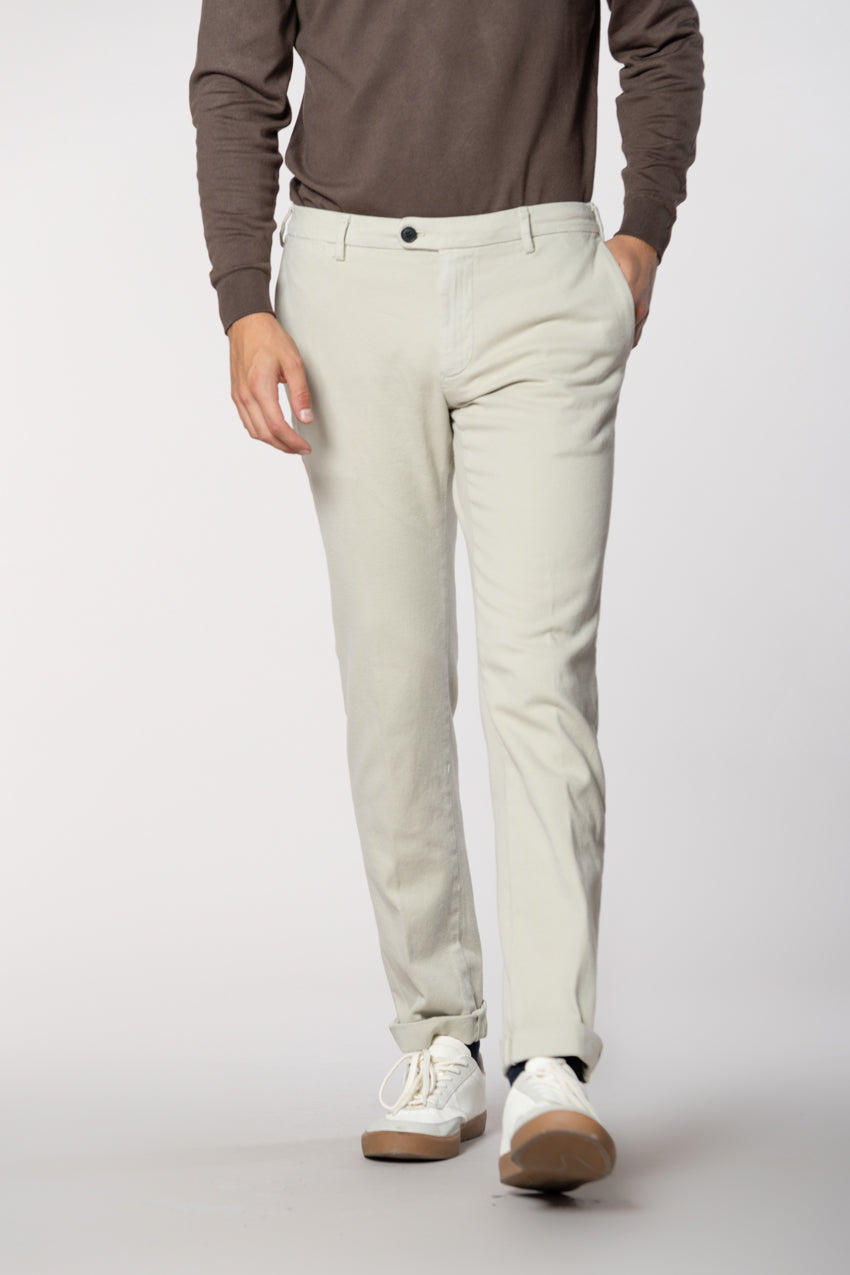 New York Sartoriale Herren Chinohose maßgeschneiderte aus Baumwolle Cashmere Regular Fit